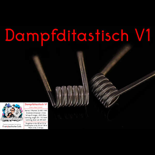 Dampfditastische Coils - Kanthal 3-Kern-Alien Dampfdidas X Franktastische Coils